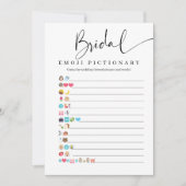 ブライダルシャワー絵文字ゲーム 招待状 (正面)