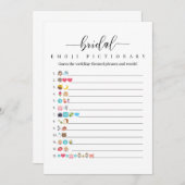 ブライダルシャワー絵文字ゲーム 招待状 (正面/裏面)