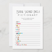 ブライダルシャワー絵文字ゲーム 招待状 (正面)