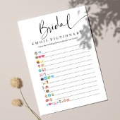 ブライダルシャワー絵文字ゲーム 招待状