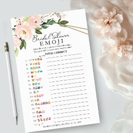 ブライダルシャワー絵文字ピンク幾何学模様 チラシ