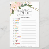 ブライダルシャワー絵文字ピンク幾何学模様 チラシ (正面)