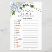 ブライダルシャワー絵文字フローラ幾何学模様 チラシ (正面)