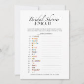 ブライダルシャワー絵文字ミニマル絵文字カード 招待状 (正面)
