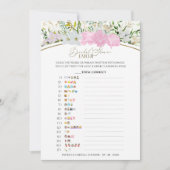 ブライダルシャワー絵文字ワイルドフラワーカード 招待状 (正面)