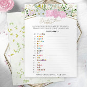 ブライダルシャワー絵文字ワイルドフラワーカード 招待状