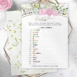 ブライダルシャワー絵文字ワイルドフラワーカード 招待状