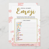 ブライダルシャワー絵文字辞典ゲーム | ゴールドピンク (正面/裏面)