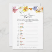 ブライダルシャワー絵文字 | Wildflower絵文字カード 招待状 (正面)