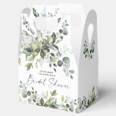 ブライダルシャワー緑エレガントの葉色 フェイバーボックス (オープン)