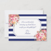 ブライダルシャワー航海のいかりブルーサンキュー サンキューカード (裏面)