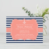 ブライダルシャワー航海の又はベビーシャワー招待状 招待状 (スタンド正面)