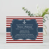 ブライダルシャワー航海の又はベビーシャワー招待状 招待状 (スタンド正面)
