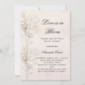 ブライダルシャワー花ラブイン開花赤面贅沢 招待状 (正面)