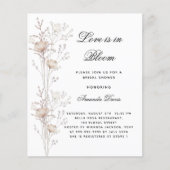 ブライダルシャワー花ラブ開花予算の招待 チラシ (正面)