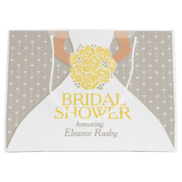 ブライダルシャワー花嫁パーソナライズされた抱き枕 ラージペーパーバッグ