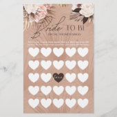 ブライダルシャワー花嫁To-Beビンゴシックボホ花模様 (正面)