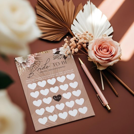 ブライダルシャワー花嫁To-Beビンゴシックボホ花模様