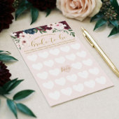 ブライダルシャワー花嫁To Beビンゴ水カラー花模様