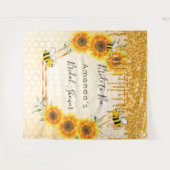 ブライダルシャワー花嫁to beeグリッターひまわり タペストリー (正面(横))