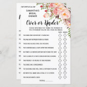 ブライダルシャワー英語スペインのゲーム (正面/裏面)