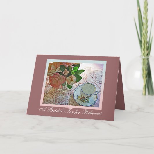 ブライダルシャワー茶 招待状 (正面)