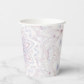 ブライダルシャワー複雑なパステルピンク&ブルーマンダラ 紙コップ (裏面)