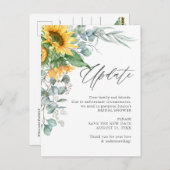 ブライダルシャワー計画の変更ひまわりユーカリ ポストカード (正面/裏面)
