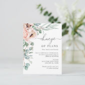 ブライダルシャワー計画の変更ポピー・ユーカリ ポストカード (スタンド正面)