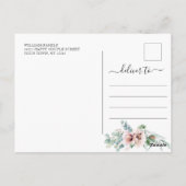 ブライダルシャワー計画の変更ポピー・ユーカリ ポストカード (裏面)