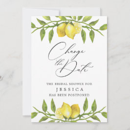 ブライダルシャワー計画の変更レモン緑 招待状