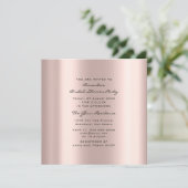 ブライダルシャワー誕生日バラドリップスシンプルフォト 招待状 (スタンド正面)