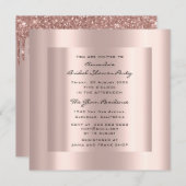 ブライダルシャワー誕生日バラドリップスパークフォト 招待状 (正面/裏面)