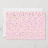 ブライダルシャワー誕生日ピンク金ゴールドユニコーンパーティー 招待状 (裏面)