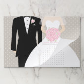 ブライダルシャワー語検索ゲームpink roses ペーパーパッド (折り畳み)