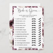 ブライダルシャワー誰が夫婦を知っ最高のている？ゲームカード 招待状 (正面/裏面)