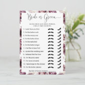 ブライダルシャワー誰が夫婦を知っ最高のている？ゲームカード 招待状 (スタンド正面)