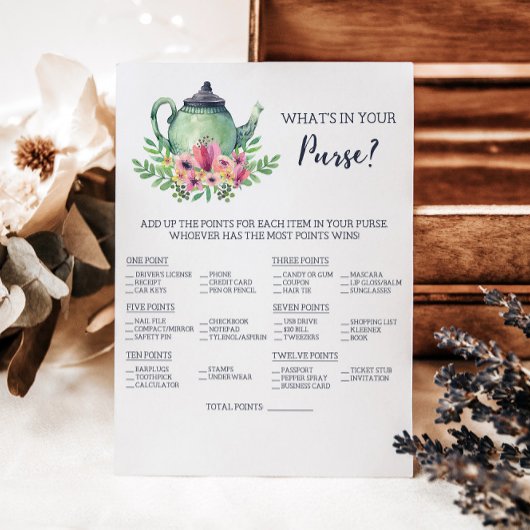 ブライダルシャワー財布のゲームの内容 招待状