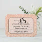 ブライダルシャワー赤面グリッターフューチャーミセスチケット 招待状 (スタンド正面)