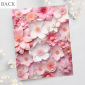 ブライダルシャワー赤面ピンクの花の予算の招待 チラシ