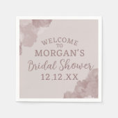 ブライダルシャワー赤面ピンクフローラパーティーナプキンス スタンダードカクテルナプキン (正面)