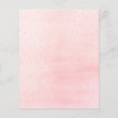 ブライダルシャワー赤面ピンクフローラ予算の招待 チラシ (裏面)