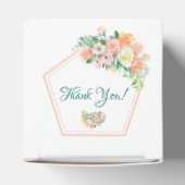 ブライダルシャワー赤面ピンクフローラ幾何学 フェイバーボックス (上部)