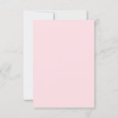 ブライダルシャワー赤面ピンク花模様バラ金ゴールド 招待状 (裏面)