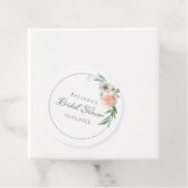 ブライダルシャワー赤面ピンク花模様感謝していユー フェイバータグ (インサイチュ)