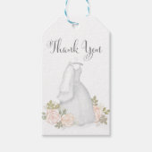 ブライダルシャワー赤面水の色フローラありがとう ギフトタグ (正面)