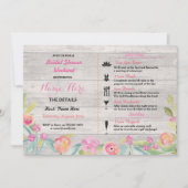 ブライダルシャワー週末旅行旅行ピンクサンゴ招待状 招待状 (正面)