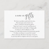 ブライダルシャワー金要求エンクロージャカード エンクロージャーカード (正面)