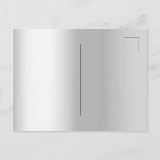 ブライダルシャワー銀バラ金ゴールド大理石エレガント インビテーションポストカード (裏面)