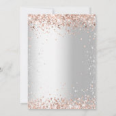 ブライダルシャワー銀バラ金ゴールド 招待状 (裏面)